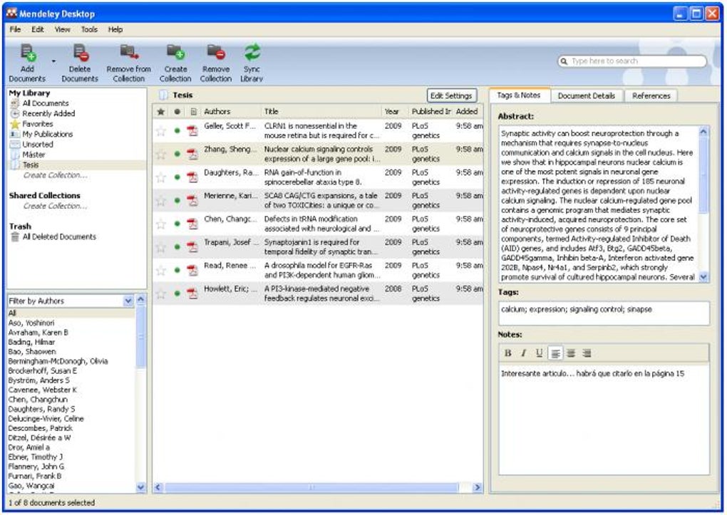 Mendeley desktop screenshots windows