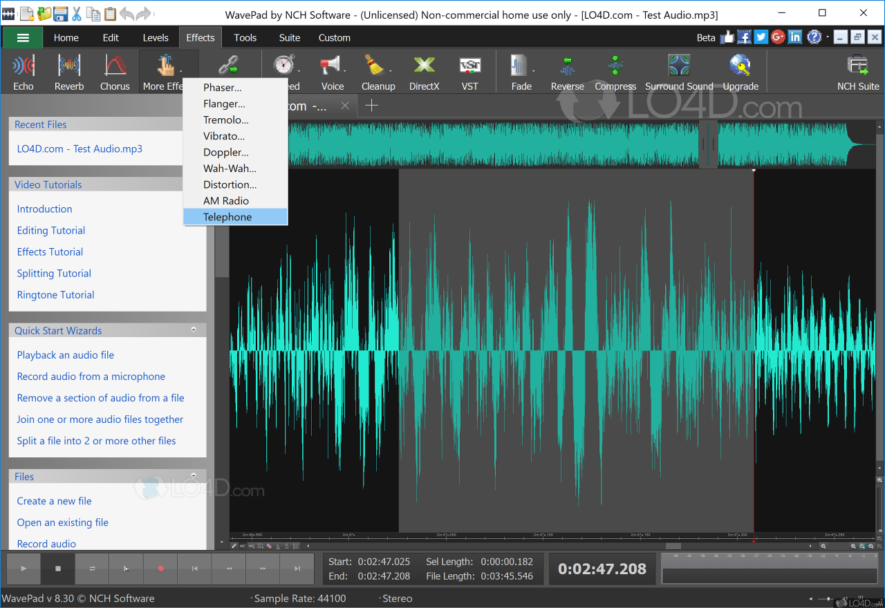 Wavepad editor audio screenshot 2512 1728 en lo4d